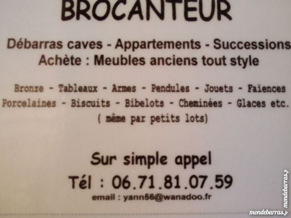 DEBARRAS DE LA CAVE AU GRENIER  �tel (56)