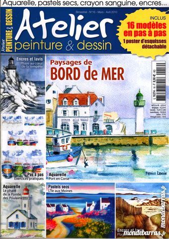 DESSIN - PAYSAGES DU BORD DE MER / prixportcompris 11 Laon (02)