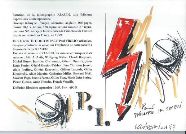 dessin Peter Klasen et d�dicace 500 Lourdes (65)