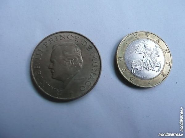 Lot de deux pi�ces 10 francs Monaco 14 Bordeaux (33)