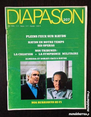 Diapason n� 207 - Mai 1976 5 Nice (06)