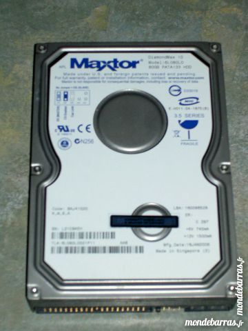  Disque dur MAXTOR 80Go, 3.5  , IDE.  10 Fournet-Blancheroche (25)