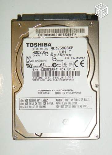 disque dur Sata Toshiba 320Gb � r�parer 0 Versailles (78)