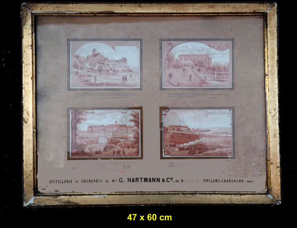 Distillerie HARTMANN � CHARENTON (94) : 4 lithos 185 Clamart (92)
