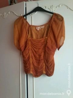 ENSEMBLE TISSU INDIEN ORANGE SAUMON TAILLE L 7 Saint-Martin-au-La�rt (62)