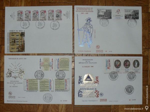 4 enveloppes Premier Jour des Carnets R�volution 32 Montreuil (93)