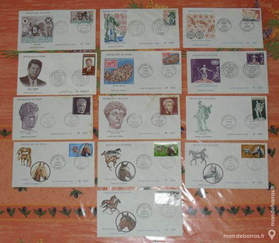 13 Enveloppes Premier Jour de R�publique du Niger 18 Montreuil (93)