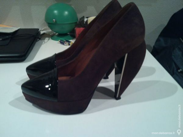 Escarpins marron/noir P38 LANVIN 98 Denain (59)