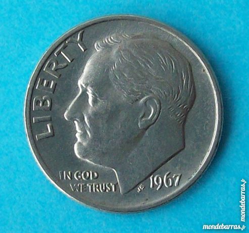 ETAT-UNIS PI�CE DE MONNAIE ONE DIME 1967 1 Wattignies (59)