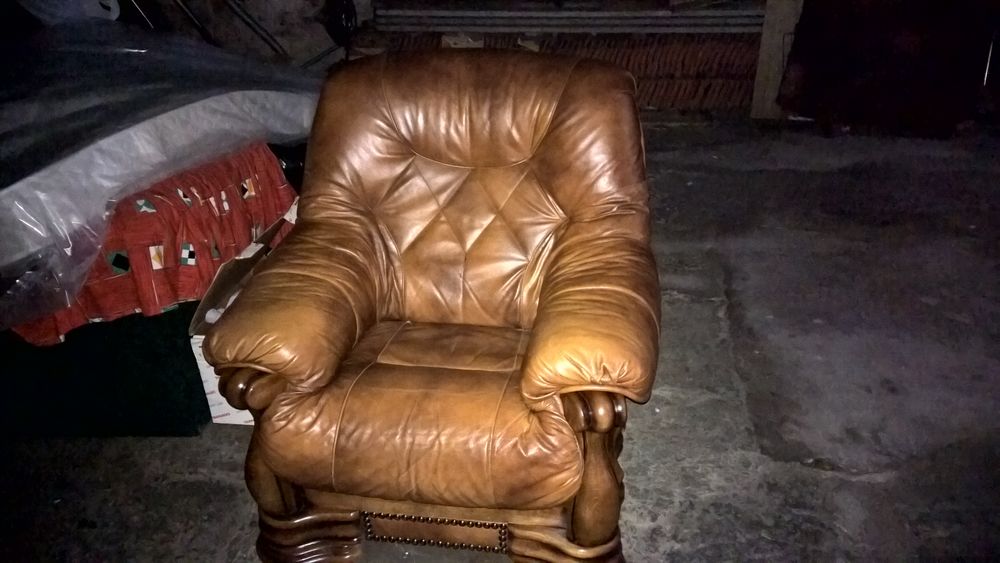 Fauteuil cuir marron 50 Issoudun (36)