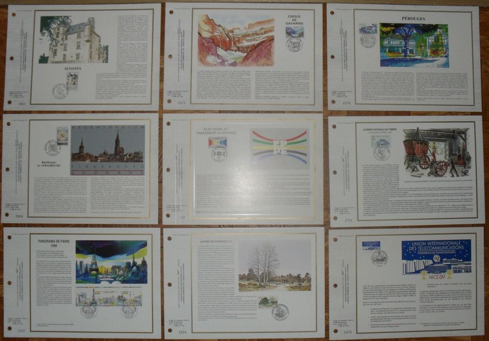  Lot de 18  Feuillets Philat�liques CEF 1988 � 1989.
55 Montreuil (93)