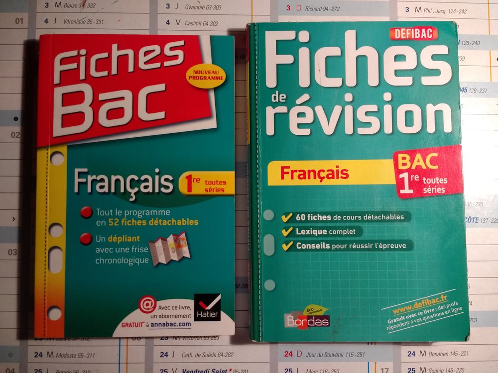 Fiches r�visions bac Fran�ais 1�re toutes s�ries 0 Ugine (73)