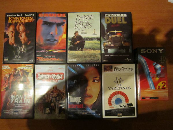 LOT DE 8 FILMS CASSETTES VHS VIDEOS (Originaux) 20 Strasbourg (67)