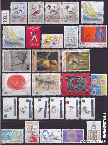 France 1993 Timbres neufs + 04 Carnets 37 Jou�-l�s-Tours (37)