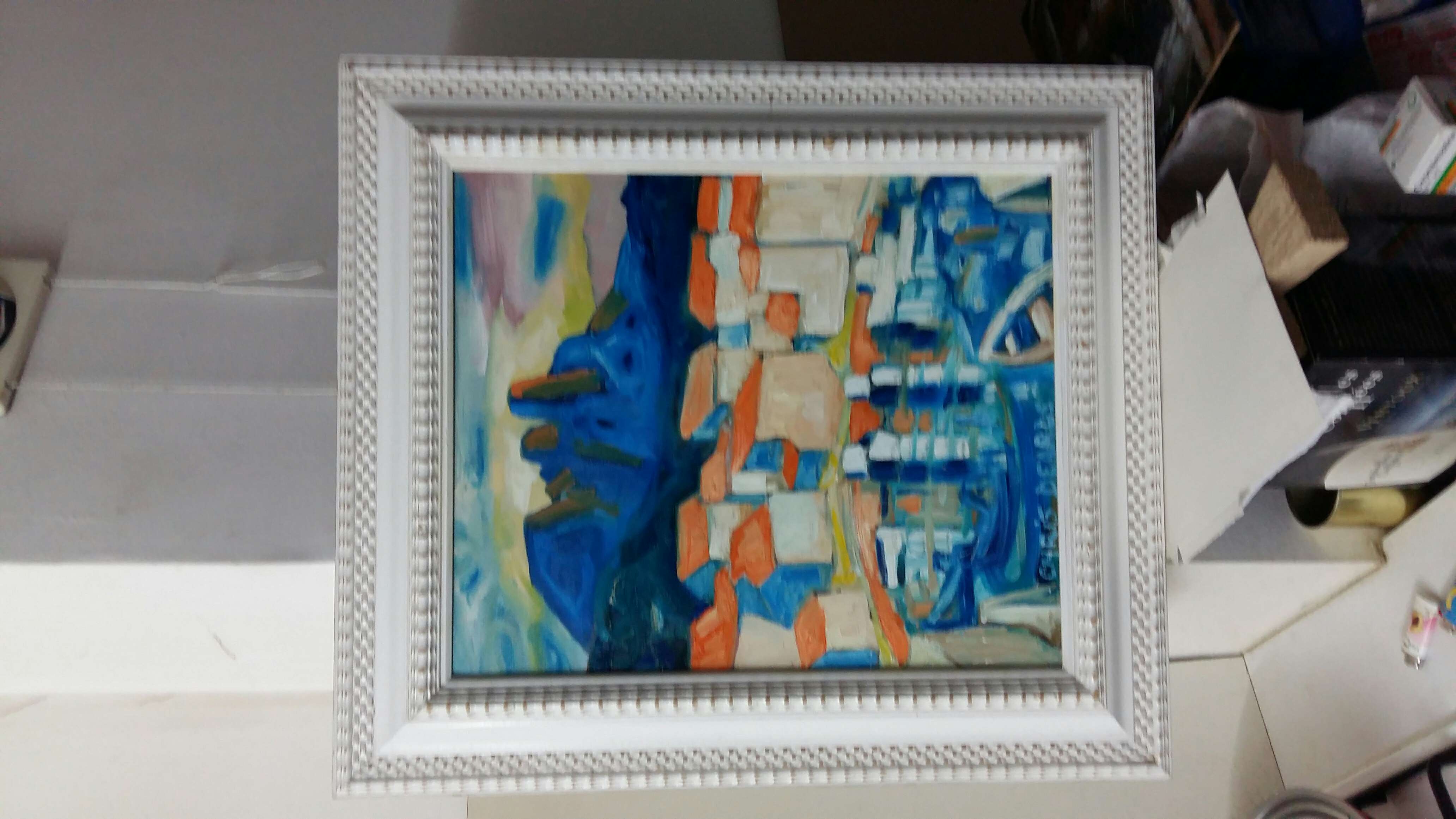 Vue des Goudes  (Marseille ) Peinture  � l'huile 140 Avignon (84)