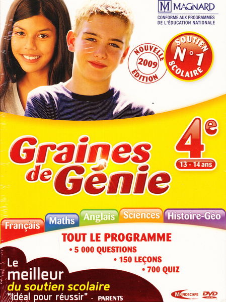 DVD jeu PC Graines de G�nie, 4e 13-14 ans NEUF blister
3 Aubin (12)