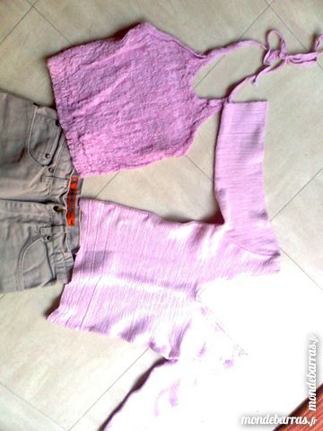 jean beige, 2 hauts roses - 12 ans  - zoe 3 Martigues (13)