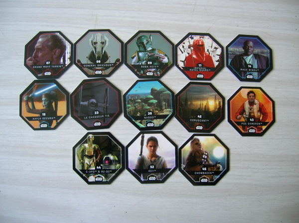LOT de 13 Jetons STAR WARS Collection E. LECLERC 7 Nantes (44)