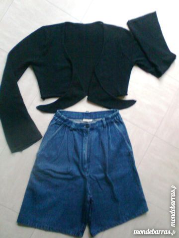 JUPE culotte jean - gilet coeur crois� - 38 - zoe 2 Martigues (13)