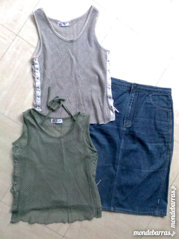 jupe jean + 2 d�bardeurs - S/M - zoe 2 Martigues (13)