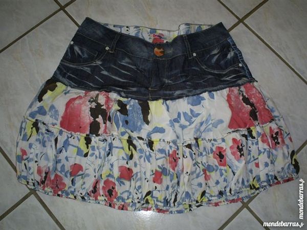 Jupe bi-mati�re DESIGUAL  Taille 40 30 Geneuille (25)