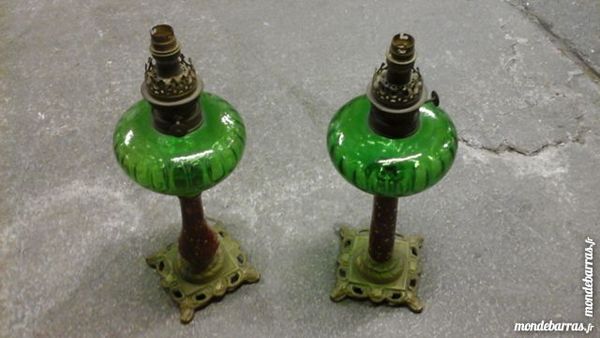 2 lampes �  p�trole anciennes 45 Menton (06)