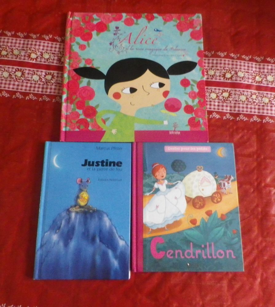 LOT 3 LIVRES ENFANTS ALICE JUSTINE ET CENDRILLON 5 Attainville (95)