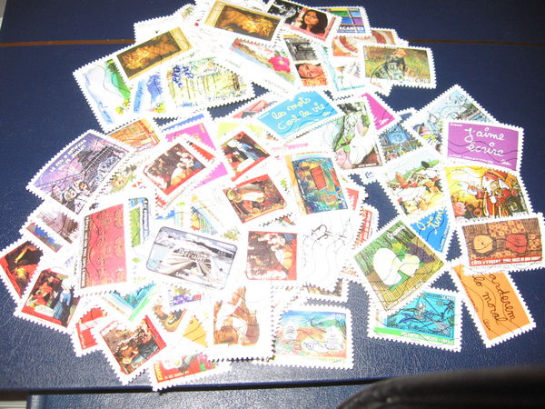 Lots de 100 timbre-poste FRANCE oblit�r�s prix negociable 3 Mers-les-Bains (80)