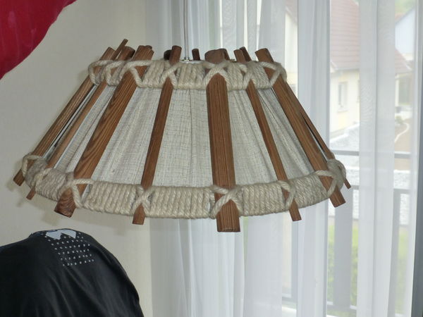 lustre en bois, tissu et corde 10 Pfaffenhoffen (67)