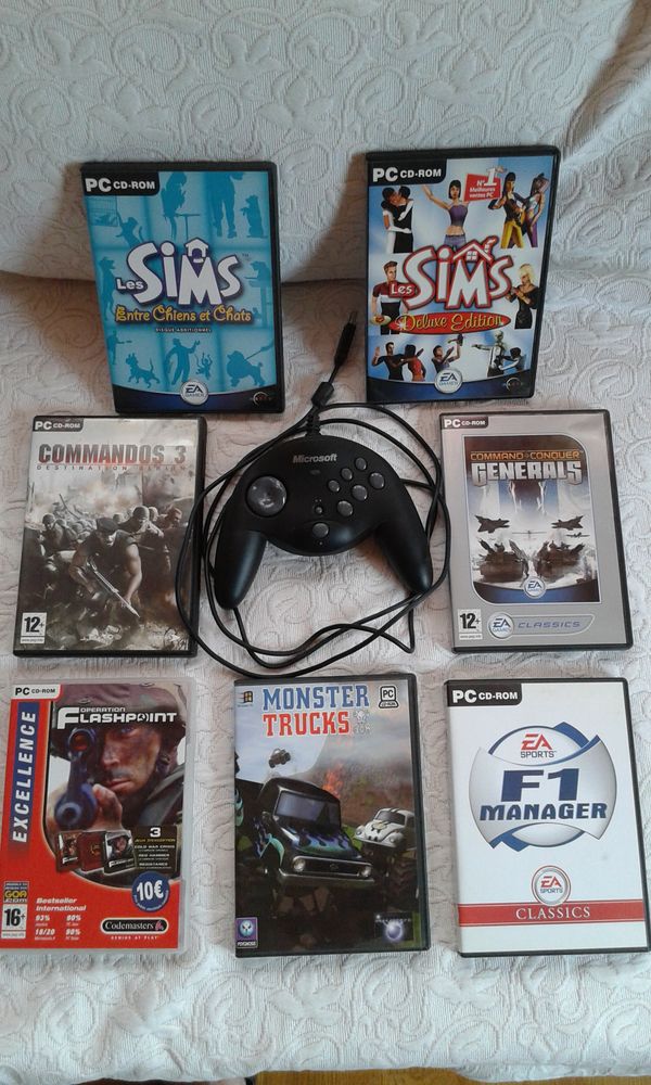 Manette Microsoft et 7 Jeux Vid�o pour PC 0 Neuilly-sur-Marne (93)