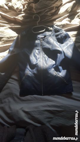 Manteau cuir bleu 20 M�ricourt (62)