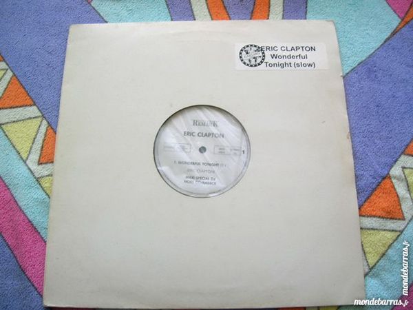 MAXI 45 TOURS ERIC CLAPTON Wonderful tonight - DJ 18 Nantes (44)