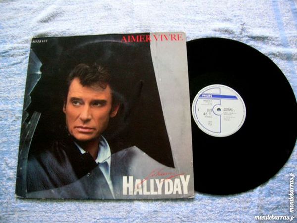 MAXI 45 TOURS JOHNNY HALLYDAY Aimer vivre 115 Nantes (44)