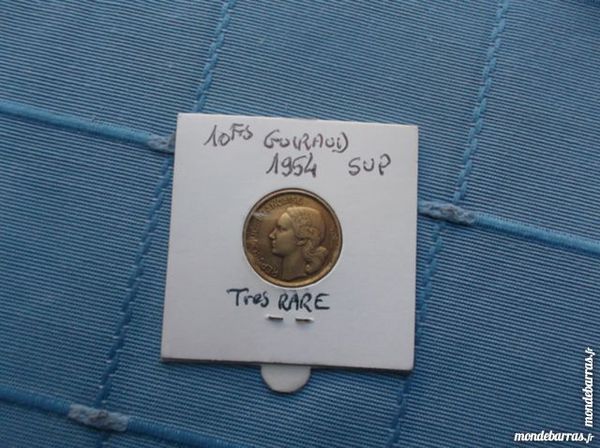 Monnaie pi�ce 10 francs Guiraud 1954 la plus rare. 110 Montargis (45)