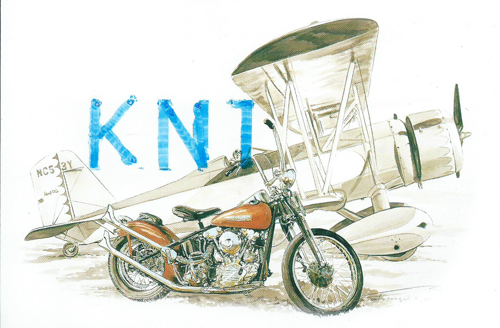  C P M Moto et monoplan dessin de F Bru�re 6 Tours (37)