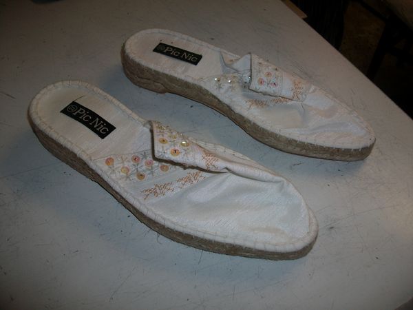Mules en espadrilles Cr�me perl�s pt 37/38-neuves- � 4 � 4 Bouxwiller (67)