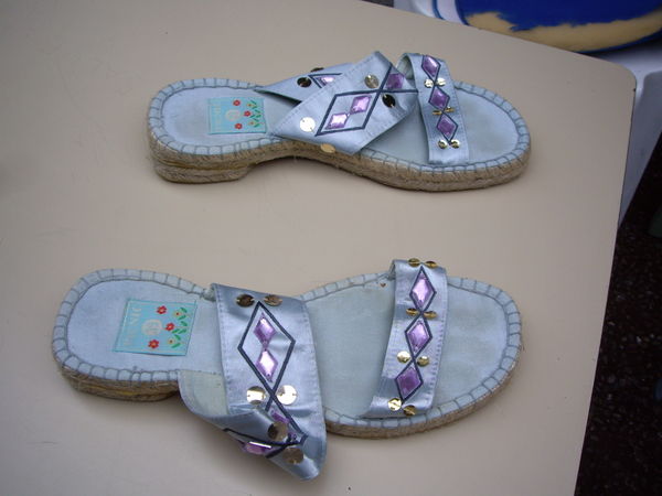 Mules-Espadrilles Gris Perl�s pt 39 � 4 � 4 Bouxwiller (67)