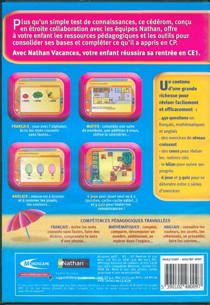 Nathan vacances du CP au CE1 -- 6 - 8 ans -- PC/MAC -- 5 Sept�mes-les-Vallons (13)