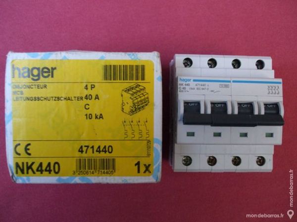 R�f NK440 OU NKN440 DISJONCTEUR HAGER 4P 40A C 4M 150 Tergnier (02)