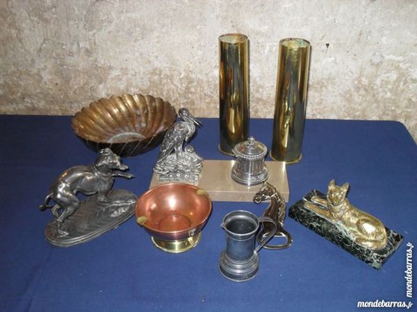 Lot d'objets d�co en m�tal 50 Pioussay (79)