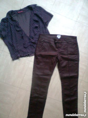 pantalon bordeaux -chemisier fin - 38 - zoe 5 Martigues (13)