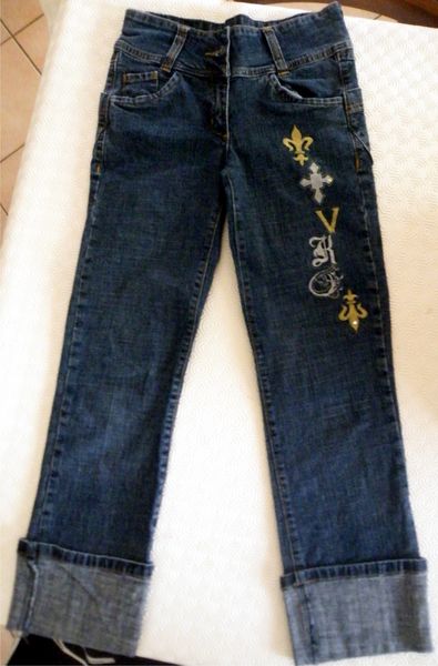 pantalon jean fille 10 ans neuf brode sur la cuisse 7 Viriat (01)