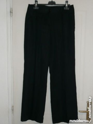 PANTALON NOIR EN LIN JOFRATI T38 3 Escalquens (31)