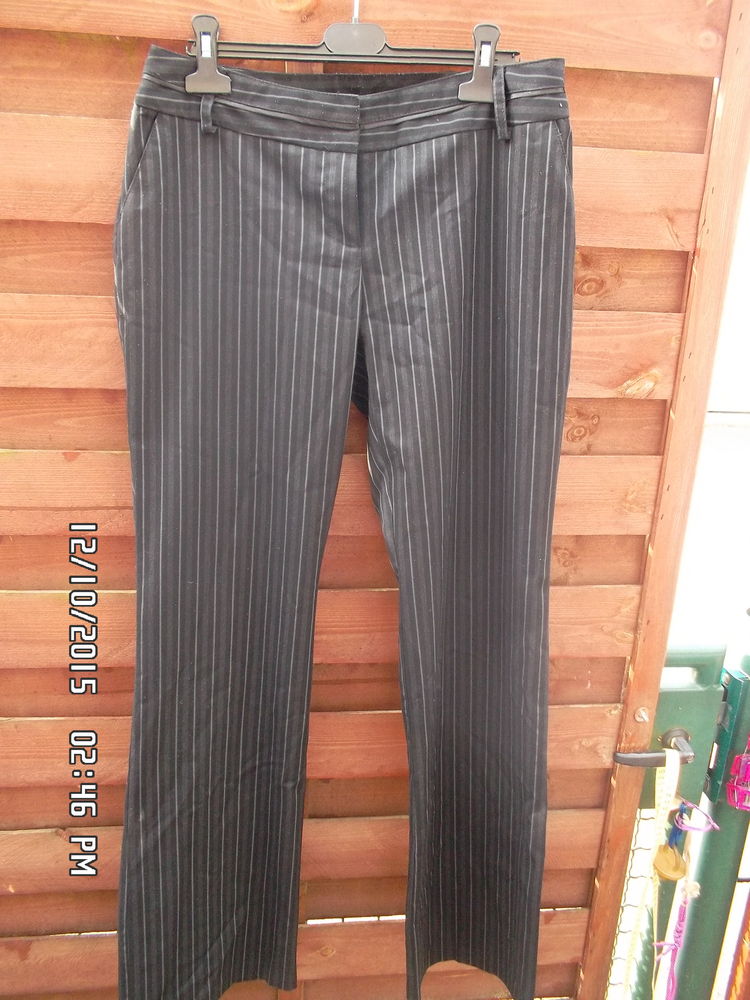 PANTALON NOIR RAYURES GRISES PROMOD*JUSTE 3E*KIKI60230 3 Chambly (60)