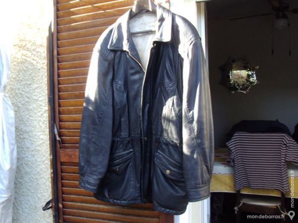 PARKA EN CUIR NOIR 40 Juran�on (64)