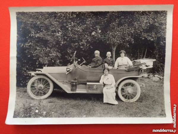 Photo ancienne voiture et personnages 14 Nice (06)