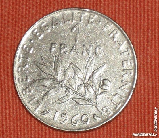 Pi�ce de 1 Franc de type Semeuse  Ann�e 1960 50 Montreuil (93)