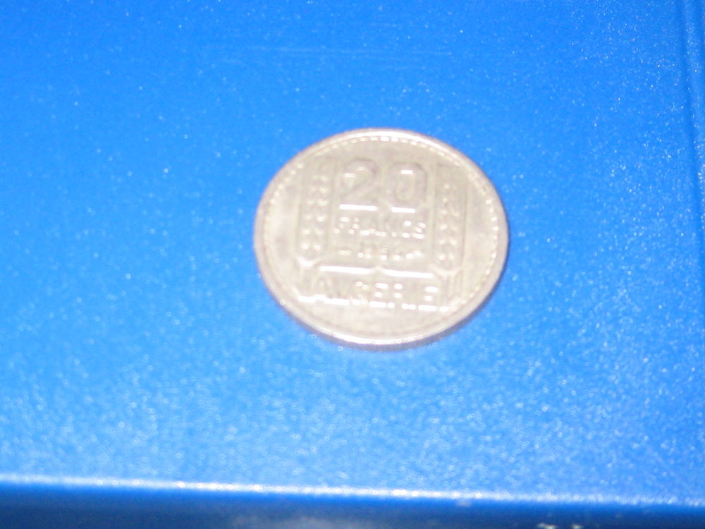 pi�ce france algerie 20 francs 1956 7 Gennevilliers (92)