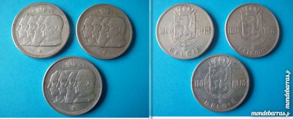 LOT DE 3 PI�CES EN ARGENT 100 FRANCS DE BELGIQUE D 34 Wattignies (59)