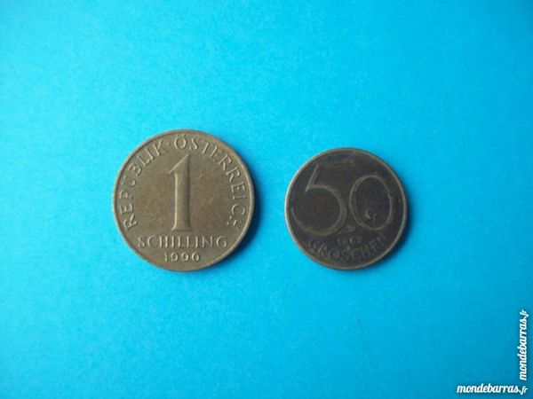 2 PI�CES AUTRICHE 1 SCHILLING 1990 + 50 GROSCHEN 1 2 Wattignies (59)